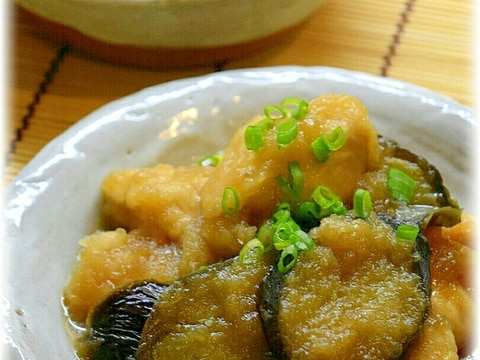 鶏ささみと茄子のみぞれ煮